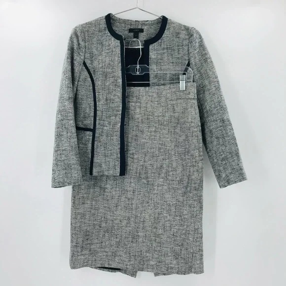 J Crew Size 4 Pencil Skirt Navy Gray - Picture 1 of 5